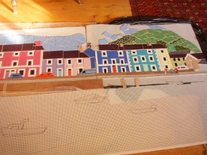 Moving on with the harbour mosaic for the shelter...